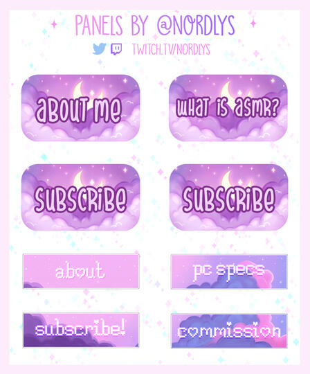 ✦ Panels | €45 each. ✰ 320px, 300 dpi panels. Height will depend on the panel style.